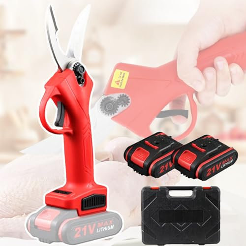 Tijeras EléCtricas Para Alimentos - Tijeras InaláMbricas Para Aves De Corral Tijeras Para Huesos De Pollo,Tijeras De Cocina Con BateríA De Litio Recargable-2 BateríAs De Litio De 21v,Red