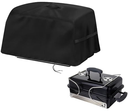 Aidetech Grillabdeckung passend für Weber Go-Anywhere Holzkohlegrill, wasserdicht, tragbar, für den Außenbereich, kleine Grillabdeckung (30,5 cm D x 50,8 cm B x 38,1 cm H)