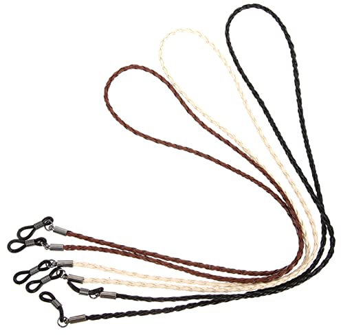 Hoement 3 Stück Brillenhalter Lanyards Für Sport Universell Für Lesebrillen Und Sonnenbrillen Verschleißfestes Nylon in Schwarz Braun Beige Brillenzubehör Für Alltag Und Outdoor