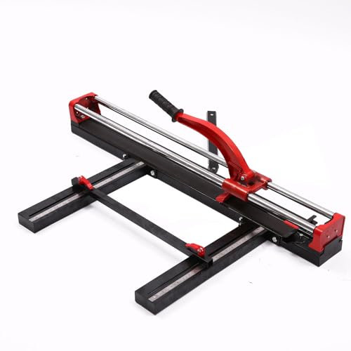 Manual Tile Cutter 60cm, Precision Cutting Tool for Ceramic Tile, Tungsten Carbide Cutting Wheel, Dual Rugged Iron Rails, Infrared Laser Position (Red)