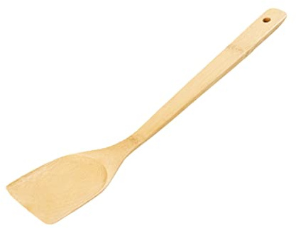 Cabilock 1pezzi Spatola da Cucina in Legno Spatole da Cucina Lunghe Multifunzionali Cucchiaio da Pala Piegata Impugnatura Ergonomica