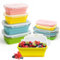 Druuzyl 4 Recipientes Plegables de Silicona para Alimentos (800ml+1200ml) - Bento Box con Tapa - Apto Microondas/Lavavajillas/Congelador - Almacenamiento Hermético de Comida