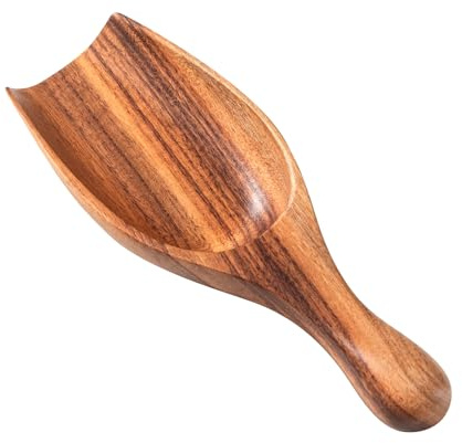Wooden Coffee Scoop, 6.3 Inch Large Ground Coffee Scoop, Acacia Wood Wooden Scoop Coffee Spoons for Jars Canisters, Bath Salts, Tea, Sugar, Laundry Detergent
