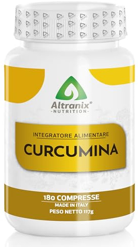 Curcumina - 180 Compresse - Integratore ad Alta Concentrazione - Antiossidante e Benessere Articolazioni - Made in Italy