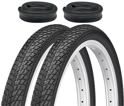 F24Tyre 2er Set Fahrradreifen 16x2,125 Zoll 57-305 mit DV Schläuchen