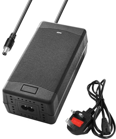 54.6V 2A Charger, Electric Bike Lithium Battery Charger DC Prong for 48V Battery, 48V AC Power Supply Universal Charger for e-Bike and e-Scooter (DC)