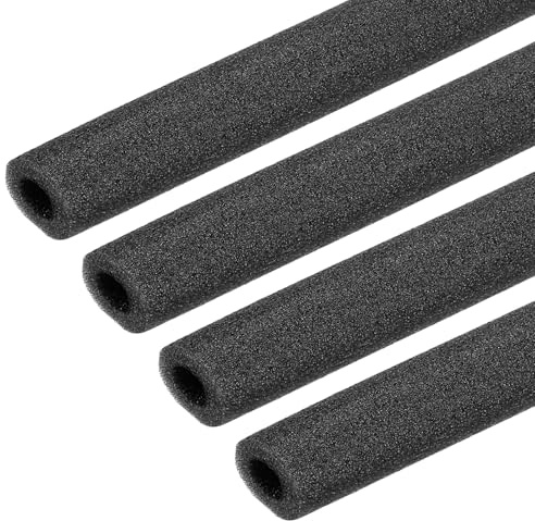 QUARKZMAN Rohrisolierung Schaumstoff 1m Ø 8mm 4mm D Schwarz 4 Stück | Isolierung Rohr Schaumstoffschlauch für Heizung Sanitär Heizungsrohr Kupferrohr