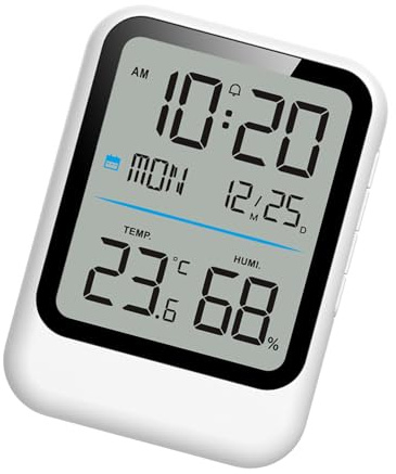 Indoor Thermometers Hygrometer Clock Featuring Alarm Function And ±1℃ Accuracy For Home Use Digital Hygrometer