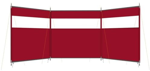 UALXPAO Paravento da Spiaggia Tenda da Campeggio all'aperto con Parabrezza, Barbecue, falò(Beige 1)