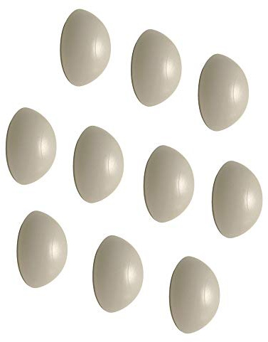 Gedotec Wand-Türpuffer Türstopper zum Kleben PUFFIE Gummi-Puffer für Wand- & Möbel-Montage | Farbe: beige | Ø 31 mm | Höhe: 12 mm | Kunststoff Wandpuffer selbstklebend | 10 Stück - Anschlagpuffer rund