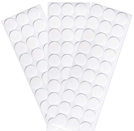 ericotry 180 Stück 2 cm transparente, doppelseitige Klebeband-Aufkleber, rund, Acryl, keine Spuren, selbstklebend, kreativ, super klebrig, wasserdicht, kleine Aufkleber für Büro, Zuhause, Schule
