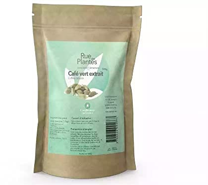 Café Vert Extrait 15% Acide Chlorogénique Poudre 500 g – Énergie Naturelle, Soutien du Métabolisme & Protection Cellulaire | Conditionnée en France, RUE DES PLANTES