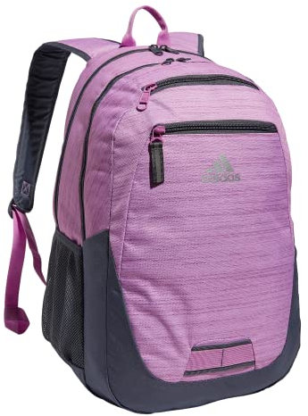 adidas Foundation Backpack for Laptop, Book with Sleeve, Large Durable Athletic Gym Bag Zaino Borsa, Two Tone Bliss Lilac-Semi Pulse Lilac/Onix Grey/Silver Metallic, Taglia Unica Unisex-Adulto