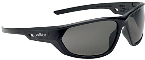 Bollé Safety PSSKOME408 KOMET Gafa de Seguridad, Patillas PC, PC Ahumado Antirrayaduras y Antivaho PLATINUM Lite