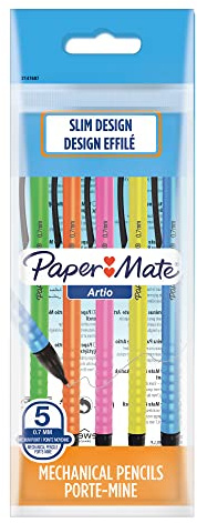 PAPER MATE 94033 Enveloppe 5 porte-mines jetable Artio, 0,7 mm, Hb