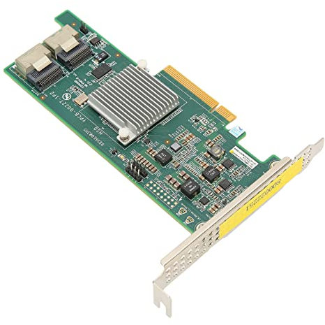 KOSDFOGE PCI E X8 Disk Array Card, SAS2308 6G 2 SAS Mini Interface Support 16T Disk Hba Disk Array Card for Databases Server Disks, Ideal for Servers, Databases, and High Performance Computing