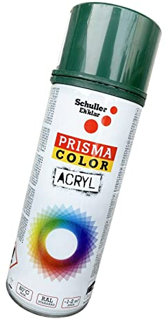 Lackspray Acryl Sprühlack Prisma Color RAL, Farbwahl, glänzend, matt, 400ml, Schuller Lackspray:Moosgrün RAL 6005