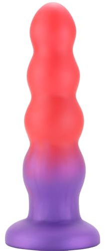 6.3'' Silicone Anal Butt Plug,Soft Anal Beads Anal Trainer Dildo,Anus Dilator Masturbator Adult Sex Toys with Strong Suction Cup for Hands-Free Play,Female G-spot Stimulator & Male Prostate Massager
