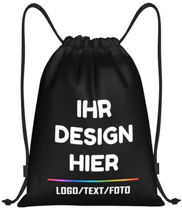 Tingwei Personalisiertes Turnbeutel mit Wunschtext,personalisierte Sporttasche, Sportbeutel für Herren und Damen, wasserdicht Turnbeutel, Schwimmtasche, perfekt für Training,Outdoor und den täglichen