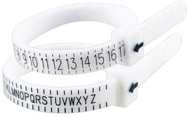 2 Pack Ring Sizer Set, Adjustable US (1-17)/UK (A-Z), Plastic for Engagement Rings