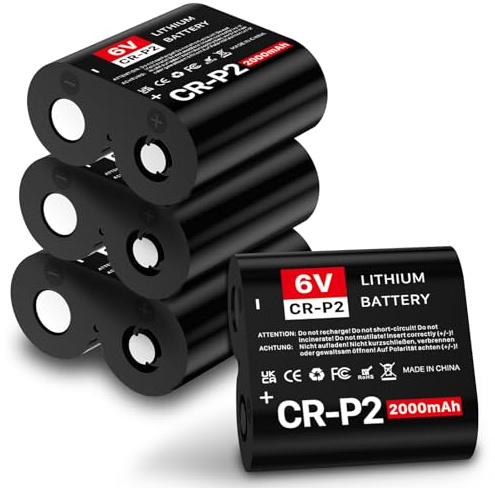 FLSTOR CR-P2 6V 2000mAh Lithium Battery, Non-rechargeable, 4 Pack | Compatible with Cameras, Flash, Emergency Lights, Photo Battery Replace 223A, DL223A, EL223AP, 2CR-P2