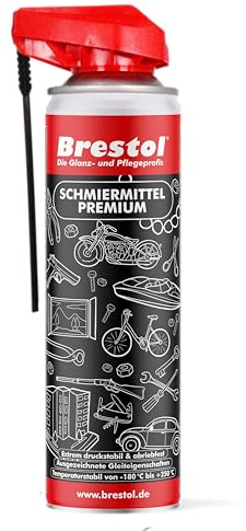 Brestol PTFE Spray 400 ml - 10 in 1 Schmierspray auf PTFE-Basis Schmiermittel Kettenspray Rostlöser Kriechöl Schneidöl Trennmittel Korrosionsschutz Kontaktspray Zahnradspray Feuchtigkeitsverdränger