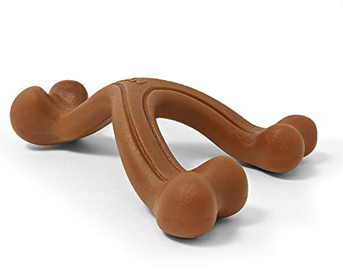 Nylabone Extreme Tough Dog Chew Toy, Wishbone Bison Flavour, Large, for Dogs Up to 23 kg