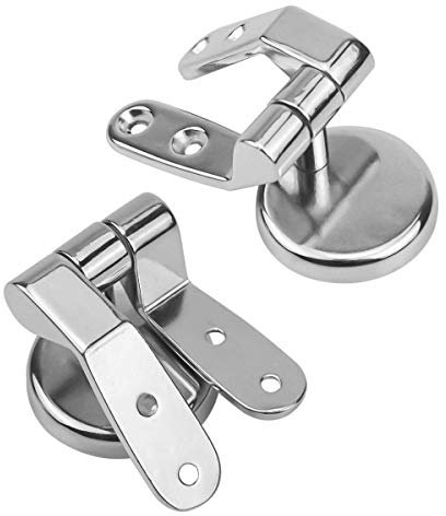 Cerniere WC 2 Pezzi, Copriwater Sedile Acciaio Inox, ganci per Tavoletta WC, Attacco Universale