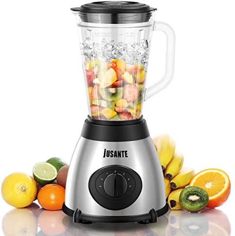 Blender for Smoothies, 1000W Glass Blender for Kitchen Countertop with 48oz Glass Jar Ice Crusher or Juice, Milkshake, Dessert