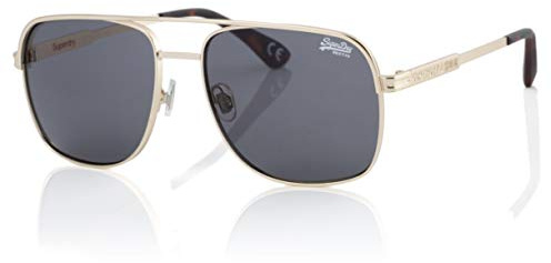 Superdry herr-solglasögon, guldfärger/gröna glas, SDMIAMI-001, storlek 56-16-145 mm, guld