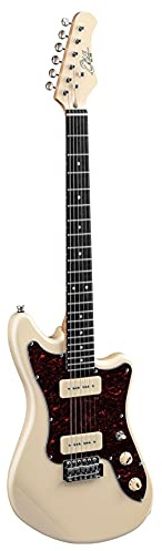 EKO GUITARS -Camaro VR 2 90, Chitarra Elettrica, Corpo in Pioppo, Manico in Acero e tastiera in Resina WPC, 2 Pickup P-90, Switch toggle a 3 vie, Controlli di Volume e Tono, Colore Cream