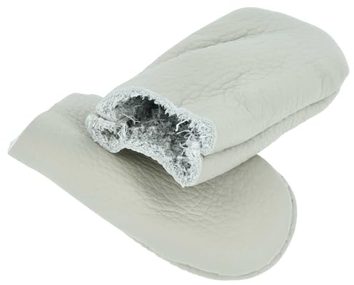 vhbw Fingerschutz zum Nähen | Spinnen, Schnitzen u.a. - 2-teiliges Set (Daumen-Fingerling + Zeigefinger-Fingerling), Leder
