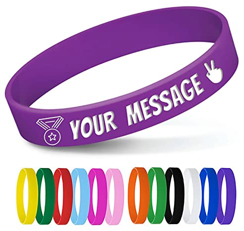 GSCSP Temeite Gummi-Armband - Umweltfreundliches Silikon, Modisches Design für Alle Altersgruppen, Personalisiertes Regenbogen