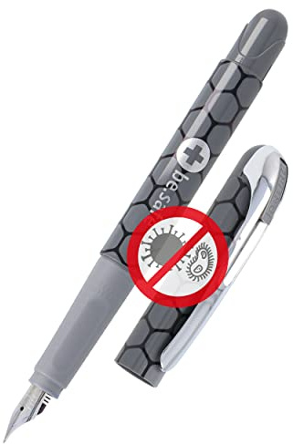 Online Füller College be.safe | antibakterielle Oberfläche | Tinten-Füllhalter für Rechtshänder | hochwertige Iridium-Feder medium | Standard-Tintenpatronen