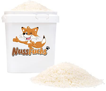 NussFuchs Bienenwachs Pastillen weiß 3kg Bienenwachs Pellets weiß ideal für Kosmetik Kerzen Wachstücher zum selber Machen ohne künstliche Aromen (3kg)
