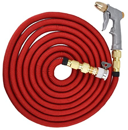 AUNMAS 50ft Expandable Garden Hose, 15m Garden Hose Pipe Sprinkler Flexible Retractable Hose Spray with 3/4 Nozzle Brass Fittings for Garden Irrigation, Watering Flowers, Car Washing