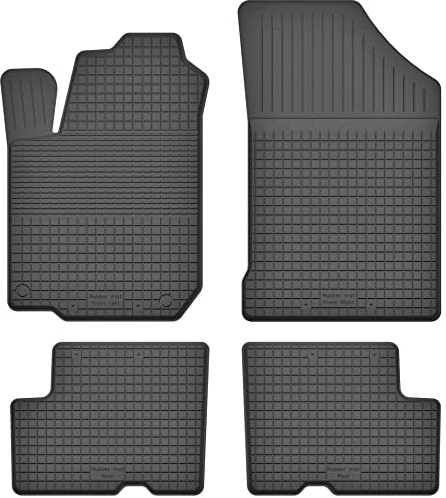 Gummimatten Gummi Fußmatten Satz für Dacia Logan II/MCV (2012-2020) - Hoher Rand 15 mm