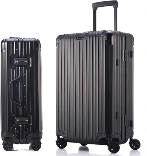 Stor resväska · Incheckningsväska · 4-hjuls · TSA-lås · Justerbart teleskophandtag · Helt tillverkad av 100% aluminium · XL-78 cm · 100L · Svart