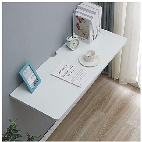 3 Fuß Tisch, Wandtisch aus Holz mit Metallstützrahmen, Stabiler und einfach zu installierender zusammenklappbarer Wandtisch, Wandtische für Flure, Wohnzimmer, Küche (Größe: 100 cm
