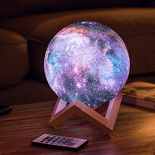 Moon Lamp Night Light for Kids Adults -16 Colors, Stand & Remote Touch Control Galaxy Moon Light - Birthday Valentines Gifts for Women - Mood Lighting for Bedroom Home Decor - 5.9 in