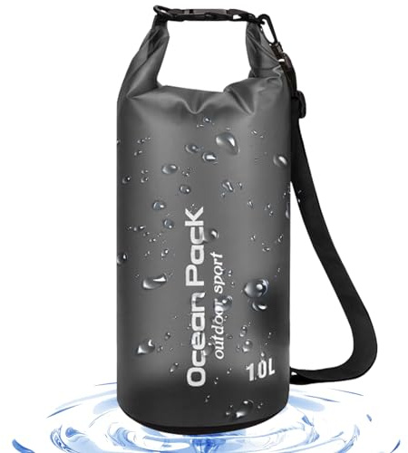 DKDDSSS 10L Dry Bag Wasserdichter Tasche, Wasserdichter Rucksack, Beach Bag, mit Verstellbaren Schultergurten, für Bootfahren, Rafting, Schwimmen,Snowboarding,Kajak Fahren