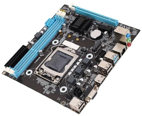 Carte Mère PC de Jeu H81, Carte Mère Micro ATX DDR3 Double Canal, Format M.2 NVMe/NGFF, 6 GB/s, Emplacement LGA 1150 pour la Série Core I3 I5 I7, Carte Mère d'ordinateur à