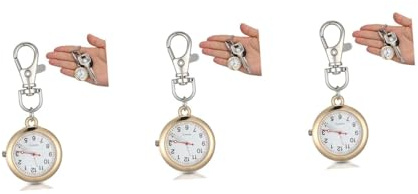 WRITWAA 3stücke Praktische Taschenuhr Mit Schlüsselanhänger Leichtgewichtige Metall Vintage Schwesternuhr Für Pflegekräfte Quarzuhren Für Damen Und Herren Stilvoll Und Funktional