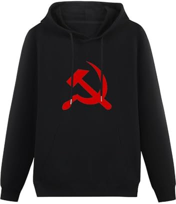 Joxlbo Herren Hoody Hammer Und Sichel, Sowjetunion, Kommunismus, Russland, Rot, Star Hoodies Pullover Long Sleeve Sweatshirts XL