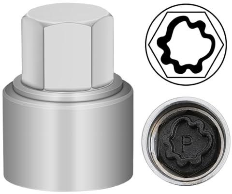JEUCLEL P Wheel Locking Nut Key Compatible with Audi Series, (Socket OD 27mm - ID 25mm), Wheel Lock Nut Socket Adapter, Wheel Anti-Theft Lug Nut Removal Tool, Anti-Theft Screw Remover