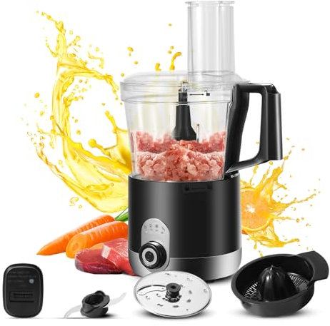 Food Processor Multifunctional Wireless, 3 in 1, Robot da cucina, con batteria ricaricabile, 1200 ml, robot da cucina multifunzione, super potente, tritatutto, spremiagrumi, tritacarne