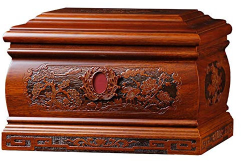 Feuerbestattungsurne für Asche. Exquisite geprägte Dekoration zur Aufbewahrung menschlicher Asche, perfektes Souvenir Interesting Life