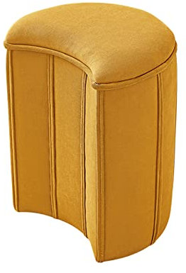 EAZBRIDGE Sgabello Imbottito Sgabello Piccolo Sgabello Morbido per Divano Sgabello per Scarpe alla Porta Soggiorno Pouf Poggiapiedi Sgabello per Trucco Sgabello a Forma di Mezzaluna Tavolino Laterale