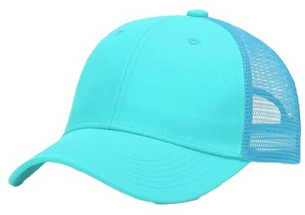 BrightGlow Unisex Mesh Cap Kinder Basecap Atmungsaktiv Trucker Cap Sommersportmütze Pferdeschwanz Sonnenhut mit Loch Einstellbar Baseballkappe für Outdoor Mädchen Jungen