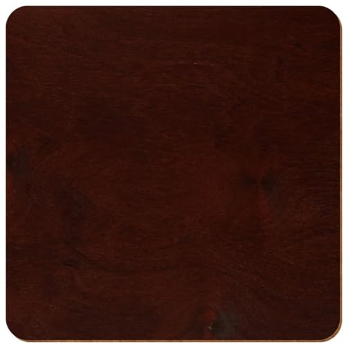 Holz Quadrat Nussbaum dunkel beidseitig lackiert Deko Basteln 3-50cm aus 3mm Birkensperrholz einzeln oder im Set erhältlich